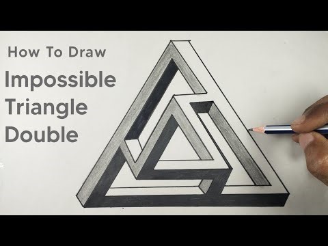 How to Draw the Impossible Triangle Double: Easy step by step