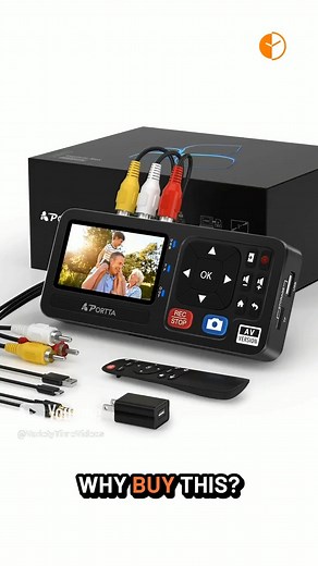 Why let your old VHS tapes fade away? With the Portta VHS to Digital Converter, you can easily convert those precious memories into digital format without the hassle of a computer or complicated software. Simply connect your VHS, VCR, DVD, or retro gaming console and enjoy crisp 1080P resolution. The built-in LCD screen and remote make it even easier to preview your content. Don't let your memories disappear—click the link in the pinned comment to grab yours! 🎥✨ For more information or to purch
