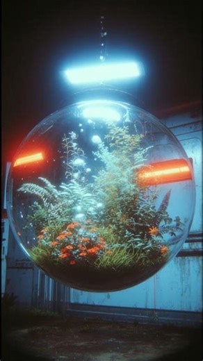 Glowing Terrarium in Alien Lab 🌿 Futuristic Garden Exhibition | Cinematic Sci-Fi 8K