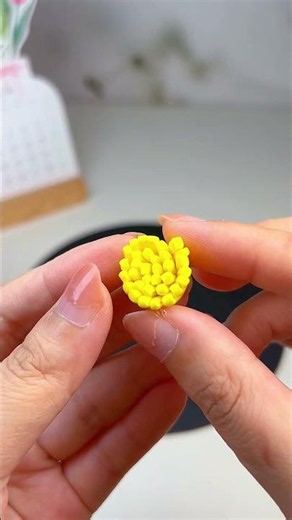 Simple Craft | Make a pink flower ornament out of clay! #diy #crafts