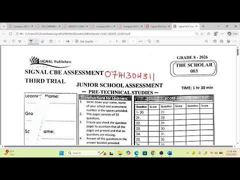 PRETECHNICAL STUDIES GRADE 8 – THE SCHOLAR 003 | SIGNAL ANALYSIS & FULL PAPER REVIEW LIVE