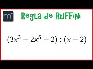 Regla de Ruffini, división de polinomios