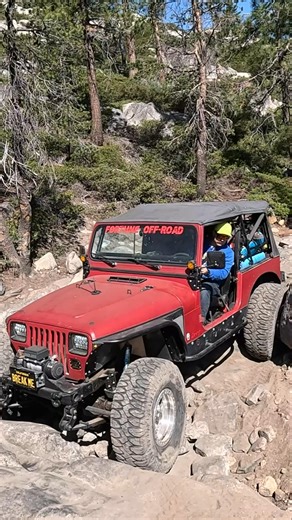 YJ on 38s crawling on the Rubicon Trail! #jeep #yj #4x4