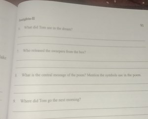 Insights-IIWhat did Tom see in the dream?91Who released the ... | Filo