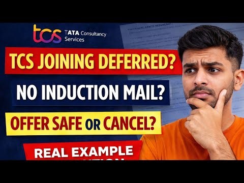 TCS Joining Deferred? Induction Mail Not Received | Real Case + Solution (Step by Step) #tcsjoining