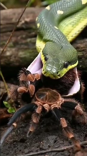 🕷️😱 ¡Serpiente devora una tarántula gigante! | Increíble momento captado en cámara 🐍