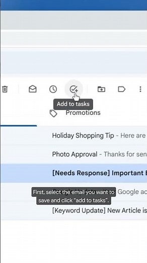 Create a task directly from an email in Gmail #Shorts📧