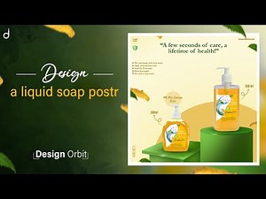 🧴How To Create Hand Wash Poster II Photoshop Design Tutorial 🧼
