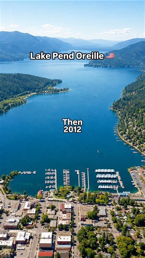 Lake Pend Oreille Before vs After #lakependoreille #idaholakes #inlandnorthwest #mountainlake