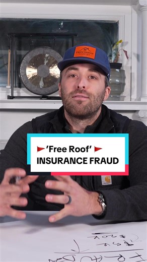 If a roofer promises a “free” roof… 🚩 That’s insurance fraud — and it puts you at risk. #RoofingMyths #InsuranceClaims #HomeownerTips #RoofingTruth #StormDamage