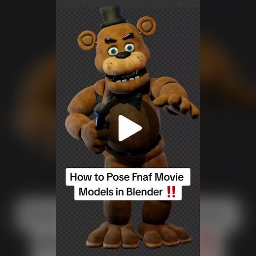 FNAF Movie Model Posing Tutorial for Blender 3.5 #fnafmovie #fnafedit #fnafblender #blender #fyp