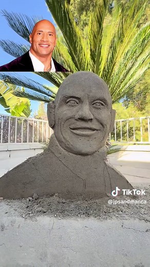 Incredible Sand Sculpture of Dwayne Johnson Revealed