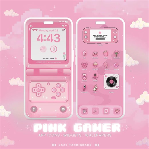 Pink Gamer Aesthetic App Icons for Ios, iPhone 17 & Android | Cute Kawaii Gaming Icon Pack, iPad Home Screen Theme (digital Download) - Etsy
