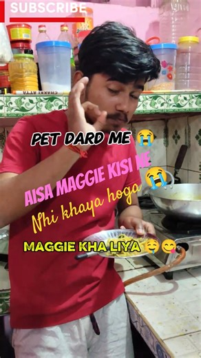 Pet dard me Maggie kha liya! 😭🍜 #minivlog #shorts #maggi #bhukhad