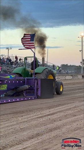 MEGA Tire John Deere!! 😱 #stock #tractorpulling | Beer Money Pulling Team