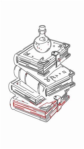 How to Draw a Magical Book Stack (Easy Tutorial)