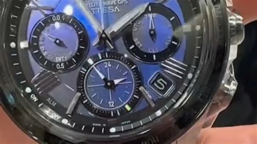 西铁城（CITIZEN）男士手表ATTESA光动能GPS卫星电波限定款 银蓝色CC4075-50L