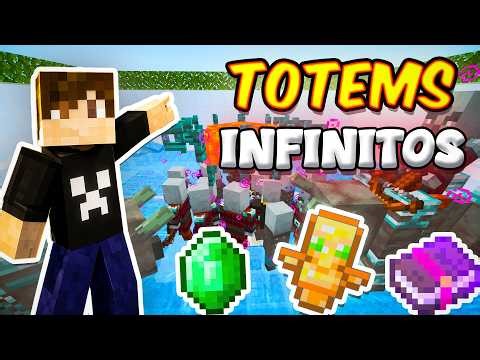 Granja de RAIDS INFINITA en Minecraft 💀 Tótems, Esmeraldas y MÁS