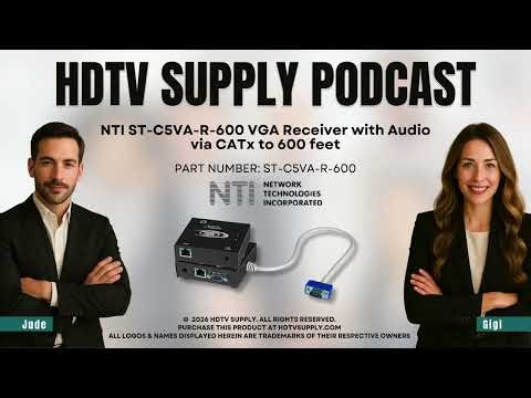 NTI ST-C5VA-R-600 VGA Receiver with Audio via CATx to 600 feet