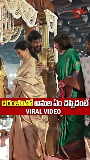 Nagarjuna Wife Amala Fun With Chiranjeevi @ khushsundar's Daughter Marriage|TeluguOne Cinema #shorts