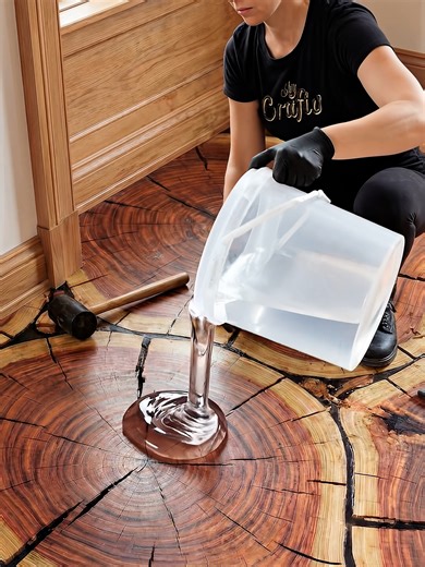 Wooden Inlay Locked in Epoxy Resin 000000 | epoxy