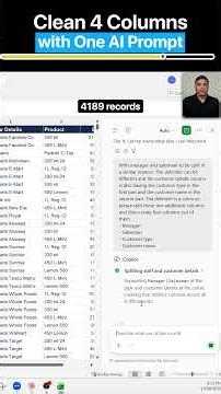 1 AI Prompt = 4 Excel Columns Cleaned!