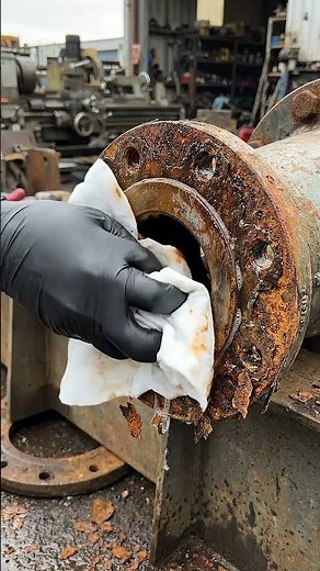 Deep Rust Cleaning on a Corroded Flange Frame | Metal Restoration
