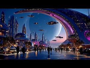 CYBERPUNK FUTURISM: Neon Cities, Space Colonies & The Purple Planet | Sci-Fi AI Art Vision | 4K