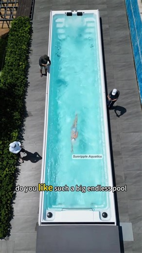 Big endless pool #acrylicswimmingpool #smartconstant #temperatureswimmingpool #villaswimmingpool #hotelswimmingpool #infinipool #swimmingpool #villadecoration #endlesspool #Factorydailylife #infinityswimmingpool | Sunripple Aquatics | Facebook