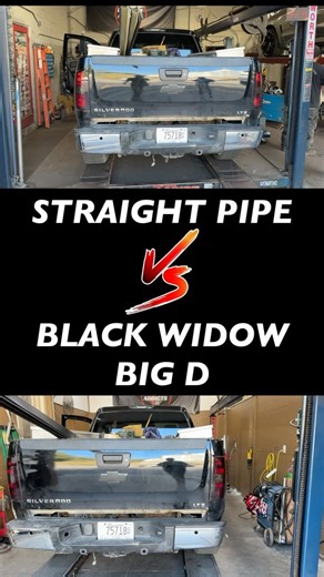 Exhaust Addicts on Instagram: "What Sounds Best on a 6.6L DURAMAX Diesel? Can’t go wrong with the new Black Widow Big D! The Black Widow Big D diesel muffler delivers unmatched performance and aggressive sound, perfect for any diesel engine! Crafted from high-quality materials, it enhances exhaust flow, boosts horsepower, and provides a deep, throaty roar. With its durable construction and sleek design, the Big D is the ultimate upgrade for your diesel truck, ensuring maximum power and longevity