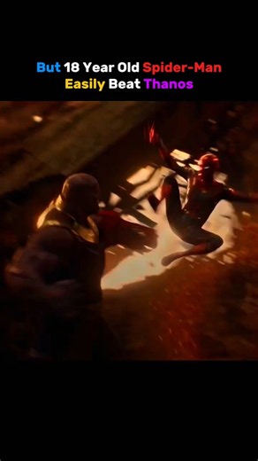 spider man almost killed Thanos in infinity war #marvel #thanos #spiderman