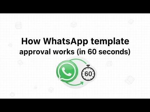 How WhatsApp template approval works (in 60 seconds)