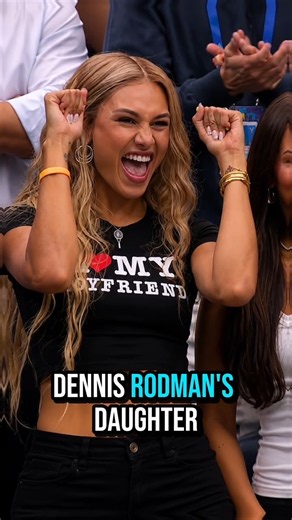 Dennis Rodman’s daughter, Trinity Rodman, at the US Open #wnba #trending #shorts #shortsfeed