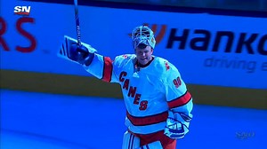 David Ayres, a Zamboni driver who filled in as an emergency backup goalie for the Carolina Hurricanes on Saturday earned his first NHL win when he helped carry the team to victory over the Toronto Maple Leafs. SEE STORY: https://bit.ly/39Rv3q2 | Global News