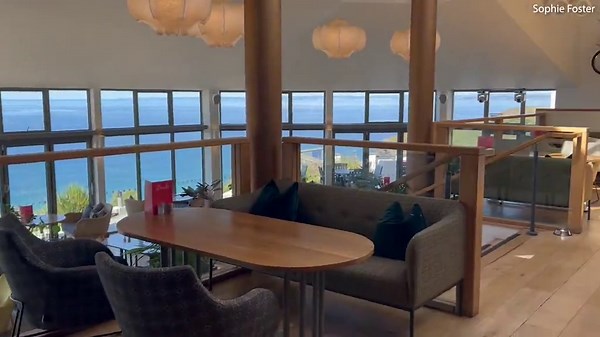 Inside 'The Polurrian on the Lizard' hotel in Cornwall