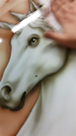 #Unicorn #airbrushpainting on #Fairground #CarnivalRides. Airbrush art painted on Ferris Wheel part