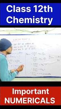 😱 Important Numerical class 12 chemistry | #upboardexam2026 #chemistryclass12 #chemistry #upboard