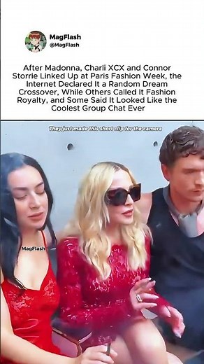 Madonna, Charli xcx & Connor Storrie at Paris Fashion Week #madonna