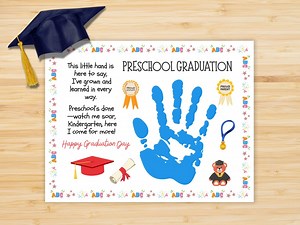 Preschool Graduation Handprint Craft, Graduation Handprint Poem, Last Day of School Handprint Art, School Keepsake, Daycare Activity - Etsy