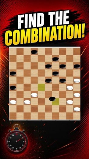 Don't miss this winning combination! ⚡ #checkers #boardgames #tips