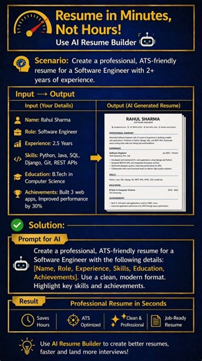 Stop Wasting Hours on Resumes… Use THIS AI Tool Instead (Build in 60s)”