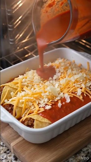 🌯🧀 Cheesy Beef Enchiladas
