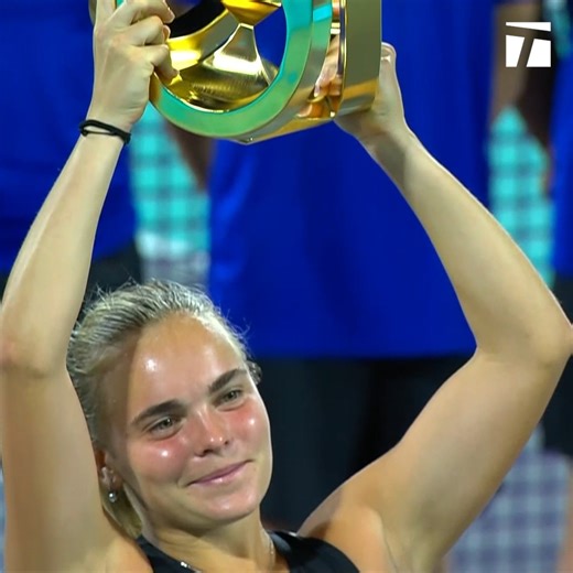 The first of many 🏆🤩 Sara Bejlek #MubadalaAbuDhabiOpen | Tennis Channel