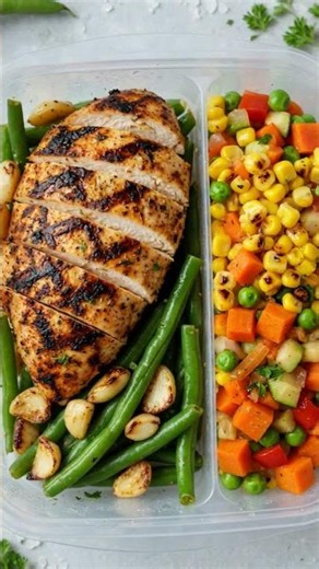Grilled Chicken Meal Prep That Actually Slaps 🔥 #healthybytes