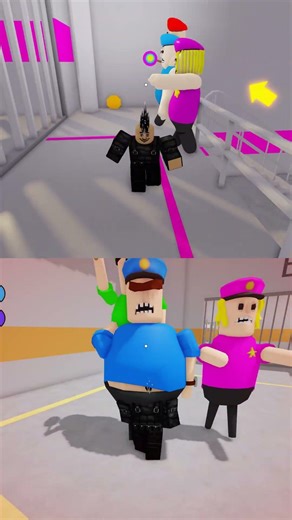 Police Family TRAPPED Me in Prison Escape #roblox #shorts