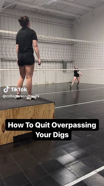 Overpassing is frustrating, but if you follow these simples steps, your digs are less likely to go over. 🎥 via: @edgevolleyballtraining 1. Stay square to your hitter. The key phrase to remember is face the ball and angle your arms while passing. 2. Split step to help increase your reaction time, this helps prevent reaching ensuring your angle stays facing the court. 3. When you are digging, your hips should be under the ball. If your hips are above the ball, that makes the angle of your platfor