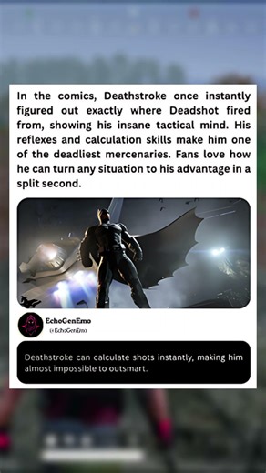 Deathstroke Instantly Calculates Where Deadshot Shot From