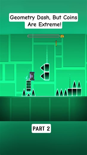 Geometry Dash: Extreme Coin Gameplay Challenge