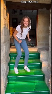 Jelly Stairs?! 😱 This Girl Couldn’t Stop Jumping! | Funny Viral Invention #shorts | Facts provided