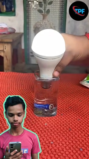 Battery Salt Blade Glowing bulb Hack ✅ Science project class #shorts #experiment #youtubeshorts #diy